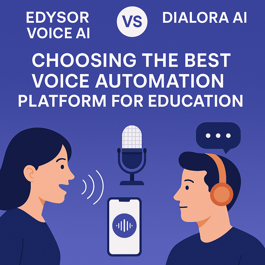 Edysor Voice AI vs Dialora AI: Selecting the most appropriate Voice Automation Software to use in Education.